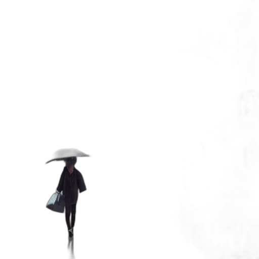 umbrella, dress, staff, hat transparent PNG cut-out