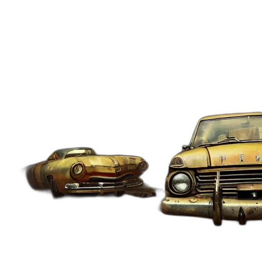car, weapon, concept art, 3d render, photorealistic, watercolor, golden, earth tones transparent PNG cut-out