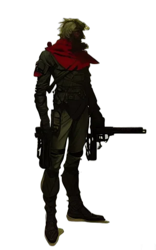 staff, weapon, jacket, concept art transparent PNG cut-out