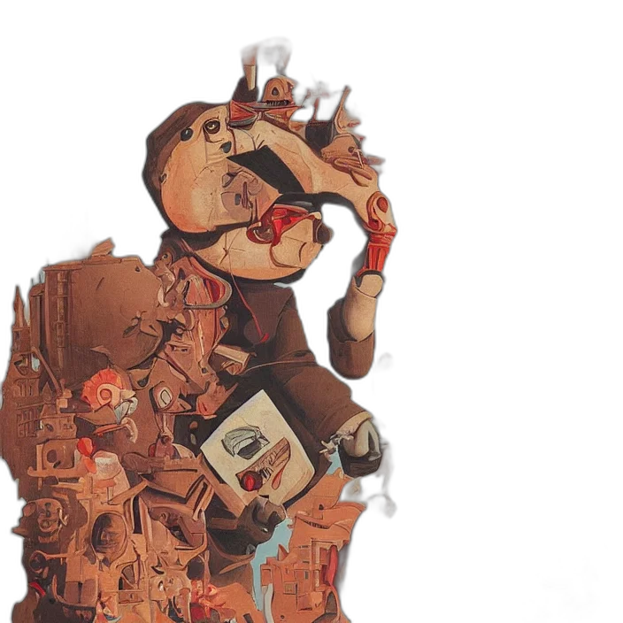 robot, mask, bottle, concept art transparent PNG cut-out