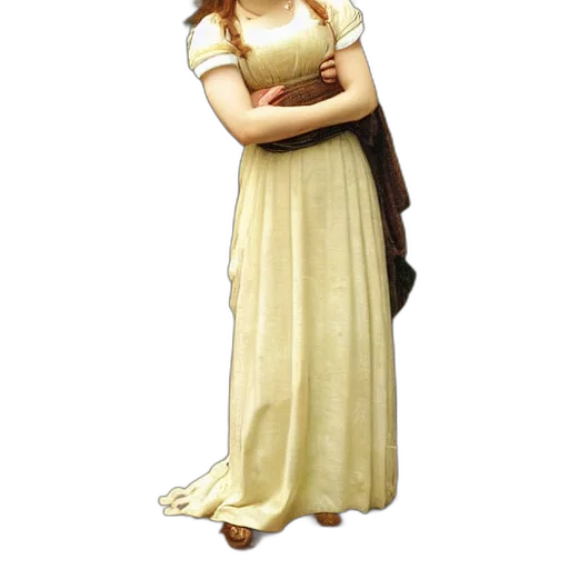 dress, staff, jewelry, 3d render transparent PNG cut-out