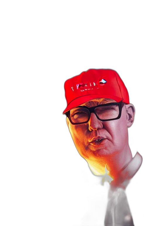 face, hat, mask, photorealistic transparent PNG cut-out