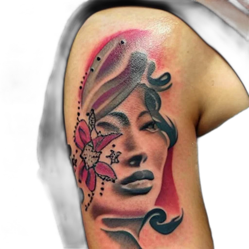 jewelry, face, photorealistic, fantasy art, concept art, watercolor, outer space, tattoo transparent PNG cut-out