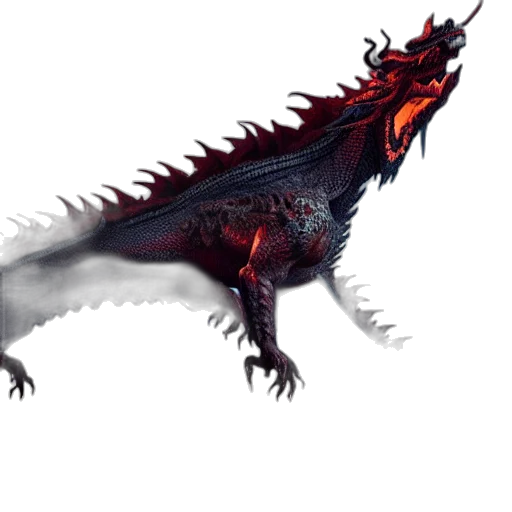 dragon, creature, animal, staff transparent PNG cut-out