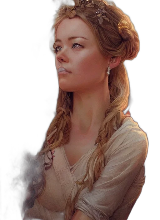 face, staff, crown, dress transparent PNG cut-out