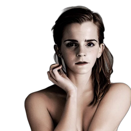 face, dress, jewelry, photorealistic, concept art, cartoon, emma, watson transparent PNG cut-out