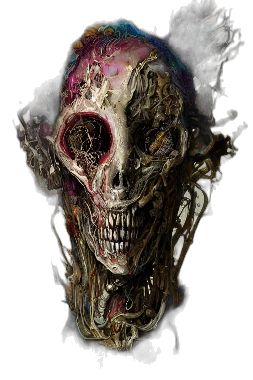 mask, face, creature, hair, concept art, photorealistic, 3d render, fantasy art transparent PNG cut-out