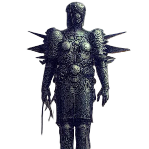 robot, staff, sword, dress, concept art, fantasy art, 3d render, pixel art transparent PNG cut-out