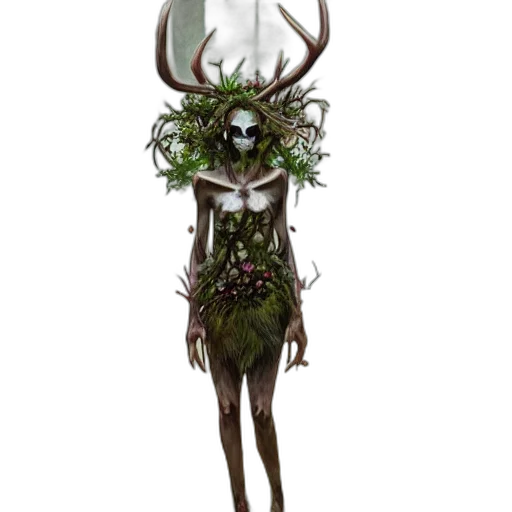 mask, creature, crown, dress transparent PNG cut-out
