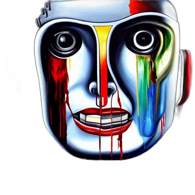 mask, face, robot, concept art, comic book art, photorealistic, 3d render, beautiful transparent PNG cut-out