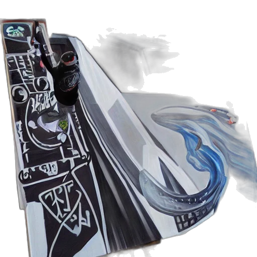 concept art, tony, hawk, pro, painting transparent PNG cut-out