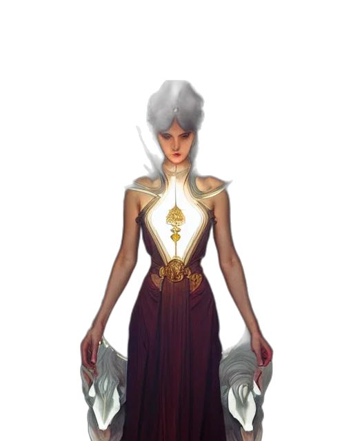 dress, crown, staff, jewelry transparent PNG cut-out