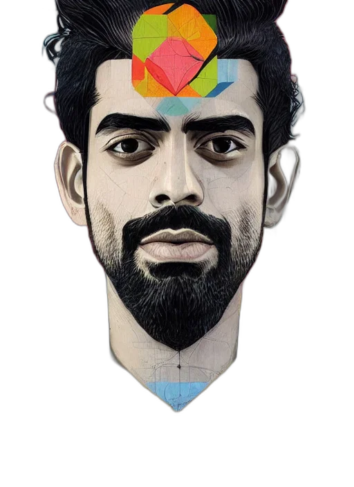 face, mask, umbrella, staff transparent PNG cut-out