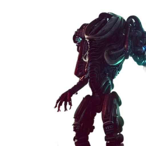 robot, creature, weapon, mask transparent PNG cut-out