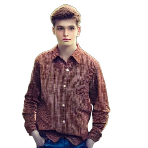 jacket, face, hair, creature, photorealistic, cartoon, 3d render, pixel art transparent PNG cut-out
