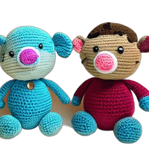 cute, crocheted, plush, toy transparent PNG cut-out
