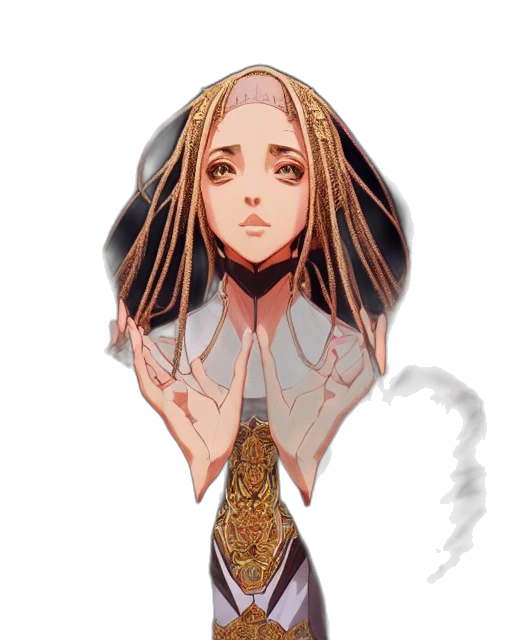 mask, jewelry, staff, dress transparent PNG cut-out