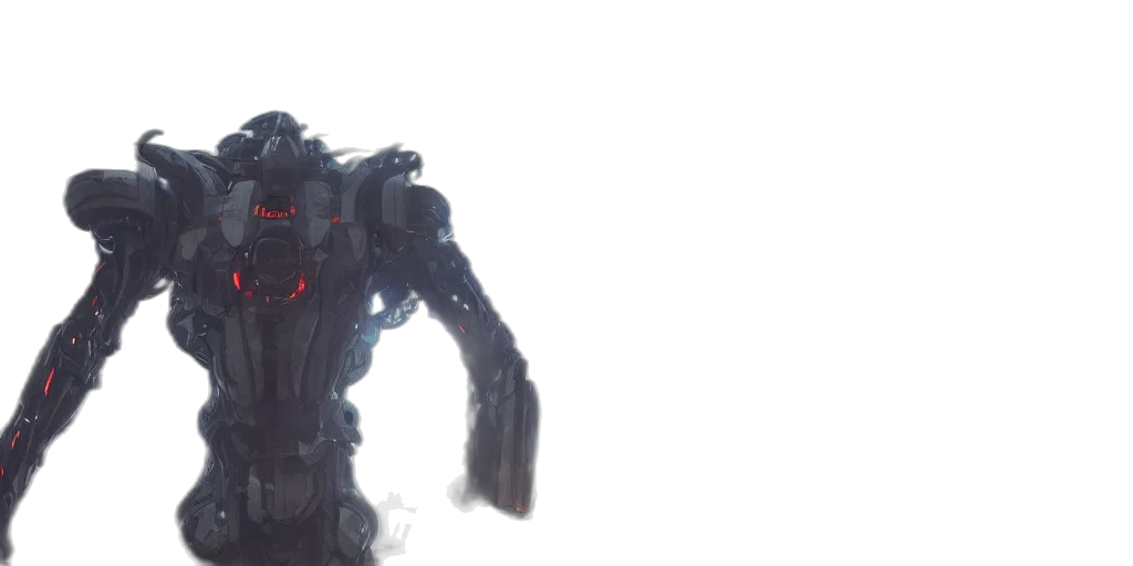 robot, creature, face, weapon transparent PNG cut-out