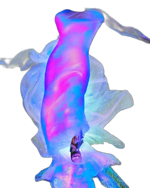 creature, dragon, dress, flower transparent PNG cut-out