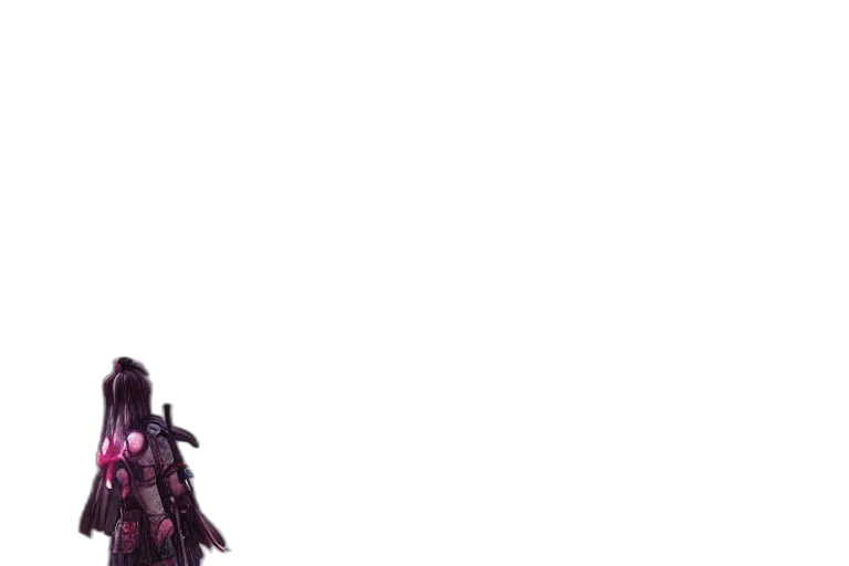 hair, weapon, creature, staff transparent PNG cut-out