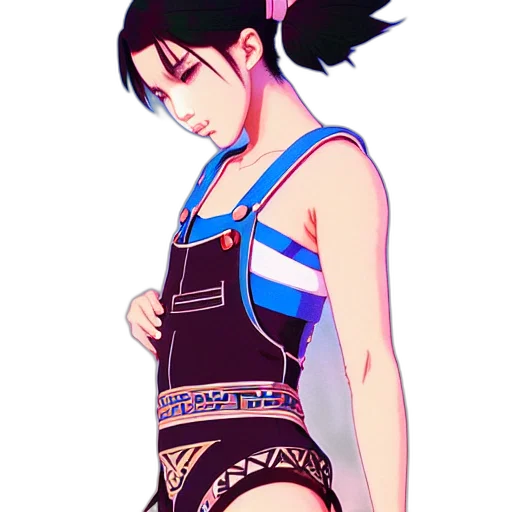 dress, cyberpunk, pixel art, anime, concept art, neon lights, blue, neon transparent PNG cut-out