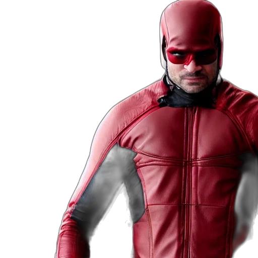 3d render, comic book art, concept art, daredevil, leather, suit transparent PNG cut-out