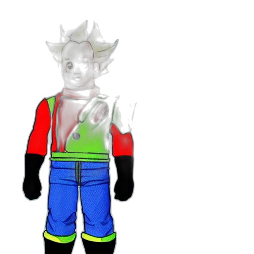 jacket, mask, staff, creature transparent PNG cut-out