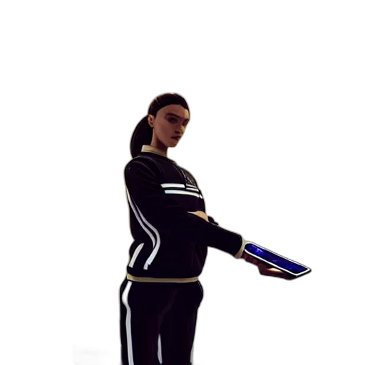 staff, jacket, robot, weapon transparent PNG cut-out