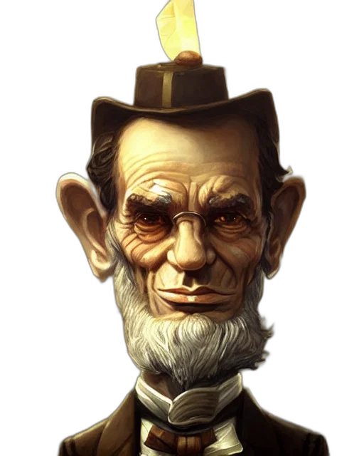 face, staff, hat, concept art, photorealistic, fantasy art, 3d render, cute transparent PNG cut-out