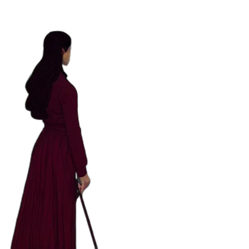 dress, staff, sword, umbrella transparent PNG cut-out