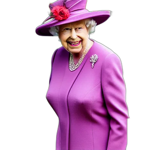crown, dress, hat, jewelry, photorealistic, queen, england, grinning transparent PNG cut-out