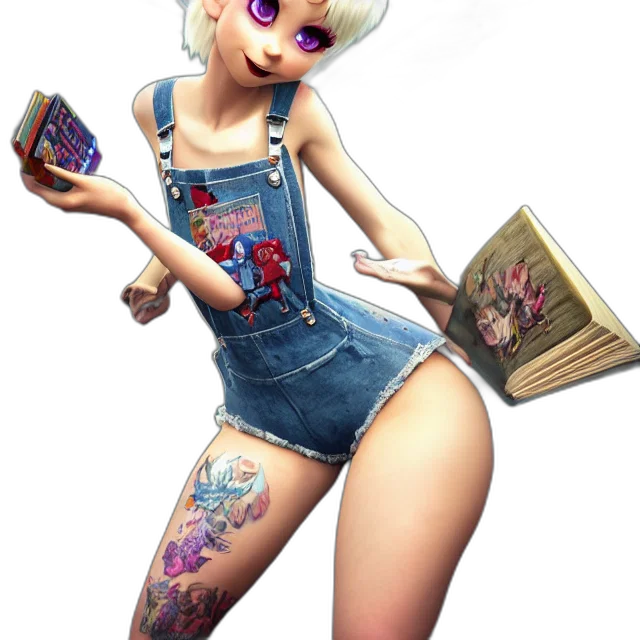 dress, cartoon, comic book art, concept art, fantasy art, full, body, pose transparent PNG cut-out