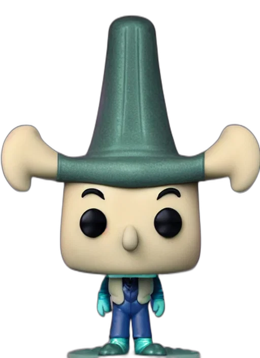 hat, staff, 3d render, concept art, funko, pop, figure, handsome transparent PNG cut-out