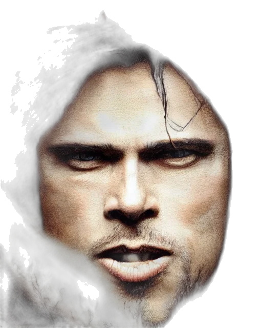 face, hair, mask, photorealistic, comic book art, fantasy art, concept art, alternate transparent PNG cut-out