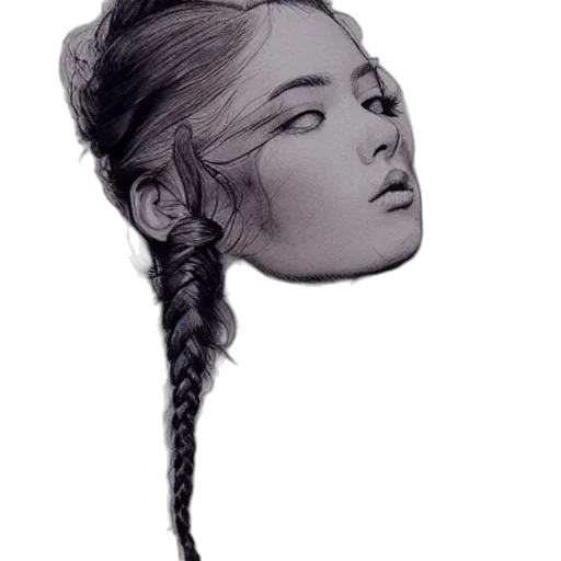 hair, face, crown, mask, pencil sketch, photorealistic, oil painting, fantasy art transparent PNG cut-out