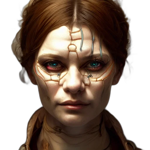 face, mask, robot, jewelry, concept art, photorealistic, cyberpunk, fantasy art transparent PNG cut-out