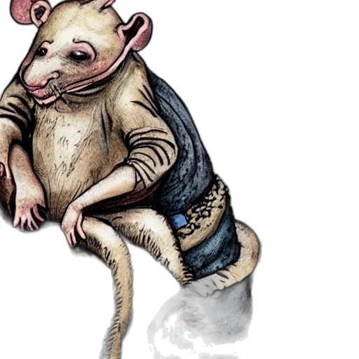 animal, creature, concept art, rat, riding, vladimir, putin, garbage transparent PNG cut-out