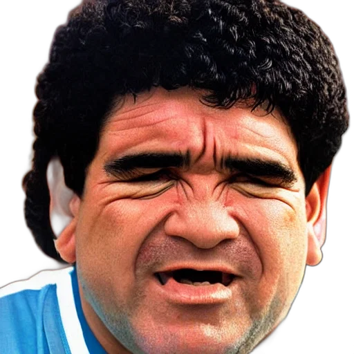 face, hair, animal, staff, photorealistic, maradona, photograph transparent PNG cut-out