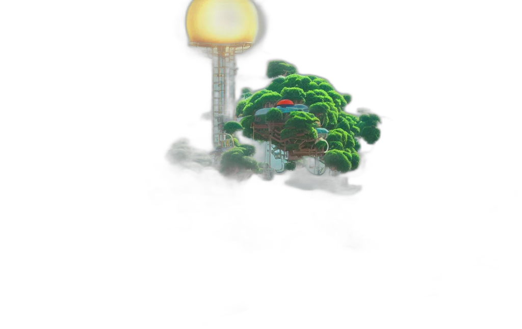 tree, crown, dragon, building transparent PNG cut-out