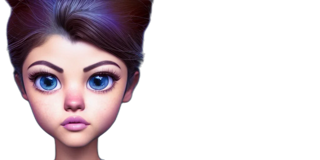 face, 3d render, photorealistic, concept art transparent PNG cut-out