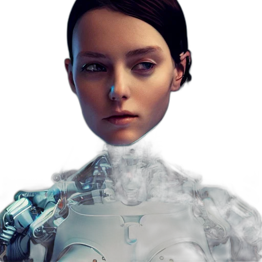 robot, face, cyberpunk, concept art transparent PNG cut-out