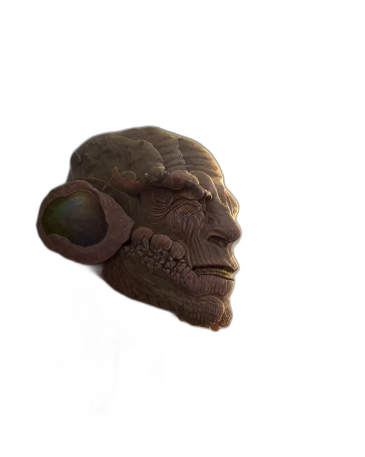 mask, face, creature, staff transparent PNG cut-out