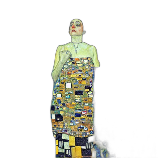 dress, robot, jewelry, pixel art transparent PNG cut-out