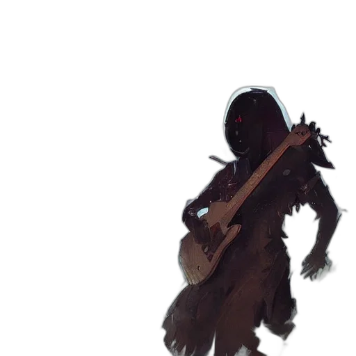 creature, mask, staff, animal, concept art, fantasy art, 3d render, pixel art transparent PNG cut-out