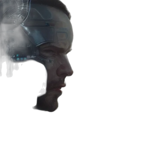 robot, face, mask, crown transparent PNG cut-out