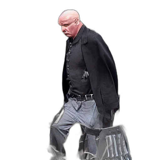 jacket, robot, staff, shoes transparent PNG cut-out