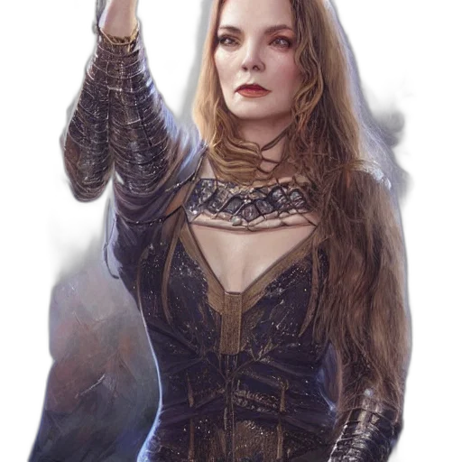 dress, staff, jewelry, sword transparent PNG cut-out