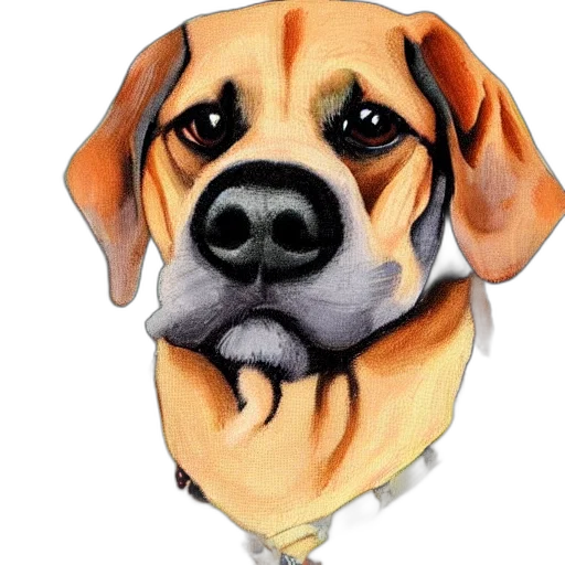 animal, face, mask, photorealistic, watercolor, oil painting, pencil sketch, dog transparent PNG cut-out