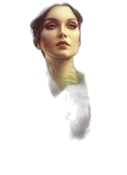 face, crown, staff, mask, fantasy art, concept art, photorealistic, oil painting transparent PNG cut-out