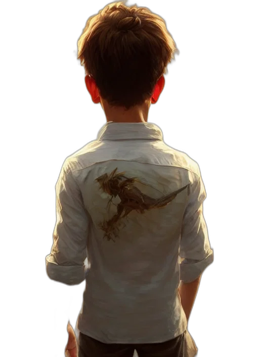 jacket, dragon, creature, staff, concept art, photorealistic, pixel art, watercolor transparent PNG cut-out
